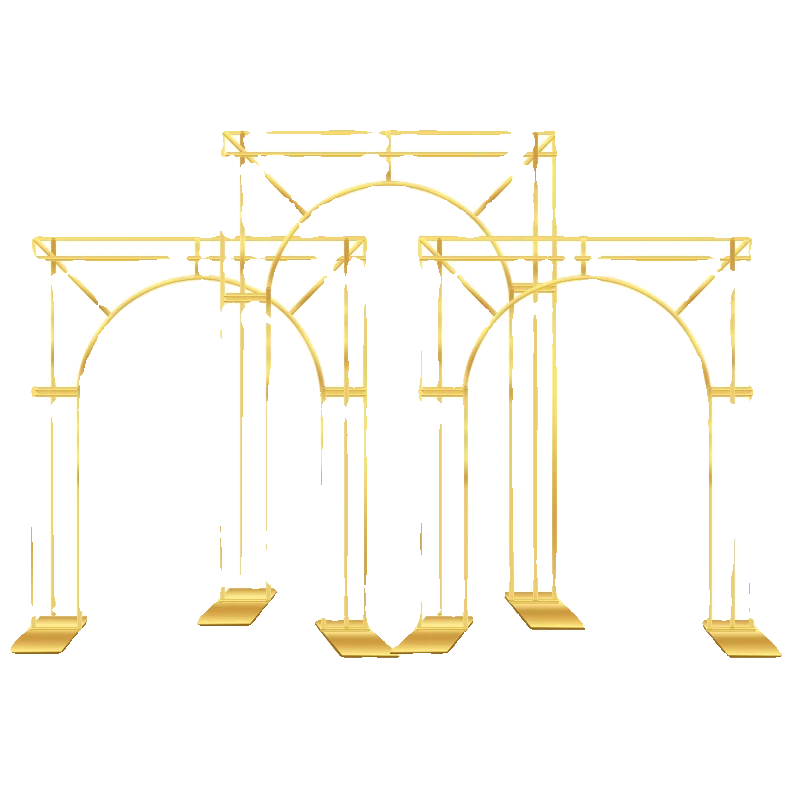 New wrought iron gold-plated wedding diagonal multi-bar background screen outdoor wedding