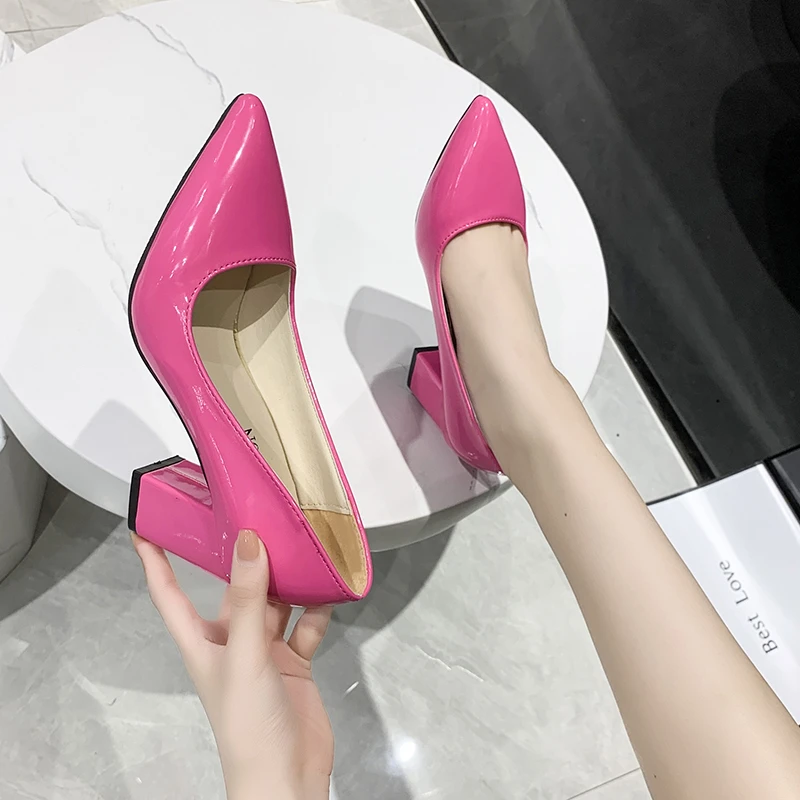 2022 New Spring Pumps Fashion High Heels Shoes Women Slip on Ladies Pumps for Party Dress Candy Shoes Big Size 33-45 Mujer