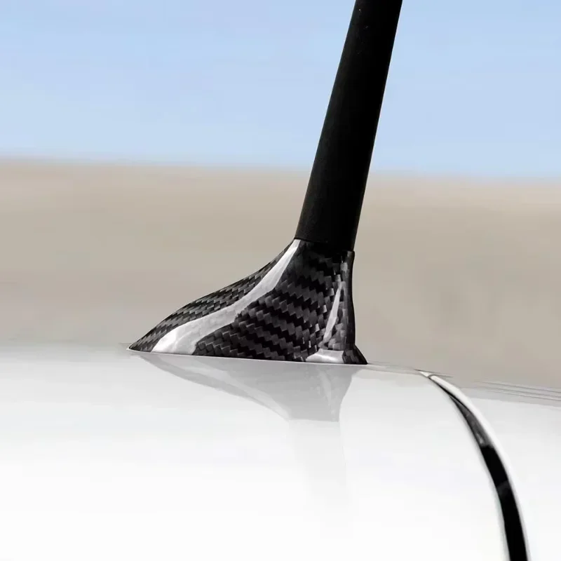 For Fiat 500 For Abarth 595 Real Dry Carbon Fiber 04-23 Exterior Antenna Shark Fin Decoration Modification Accessories Body Kit