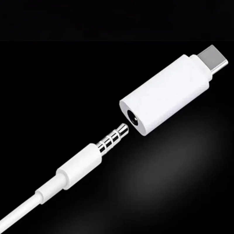 

1-6Pcs Type-CAdapter Male Type C to Female 3.5mm Adapter For MacbookXiaomiHuaweiHonour 3.55mm wired earphone Adapter Support OTG