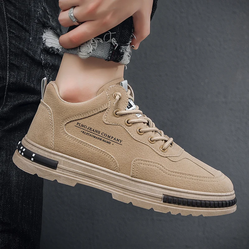 أربعة مواسم الرجال المنخفضة أعلى شقة منخفضة الكعب الجلود ريترو ستايل عادية الدانتيل متابعة المألوف ومتعددة الاستخدامات ملابس العمل حذاء كاجوال