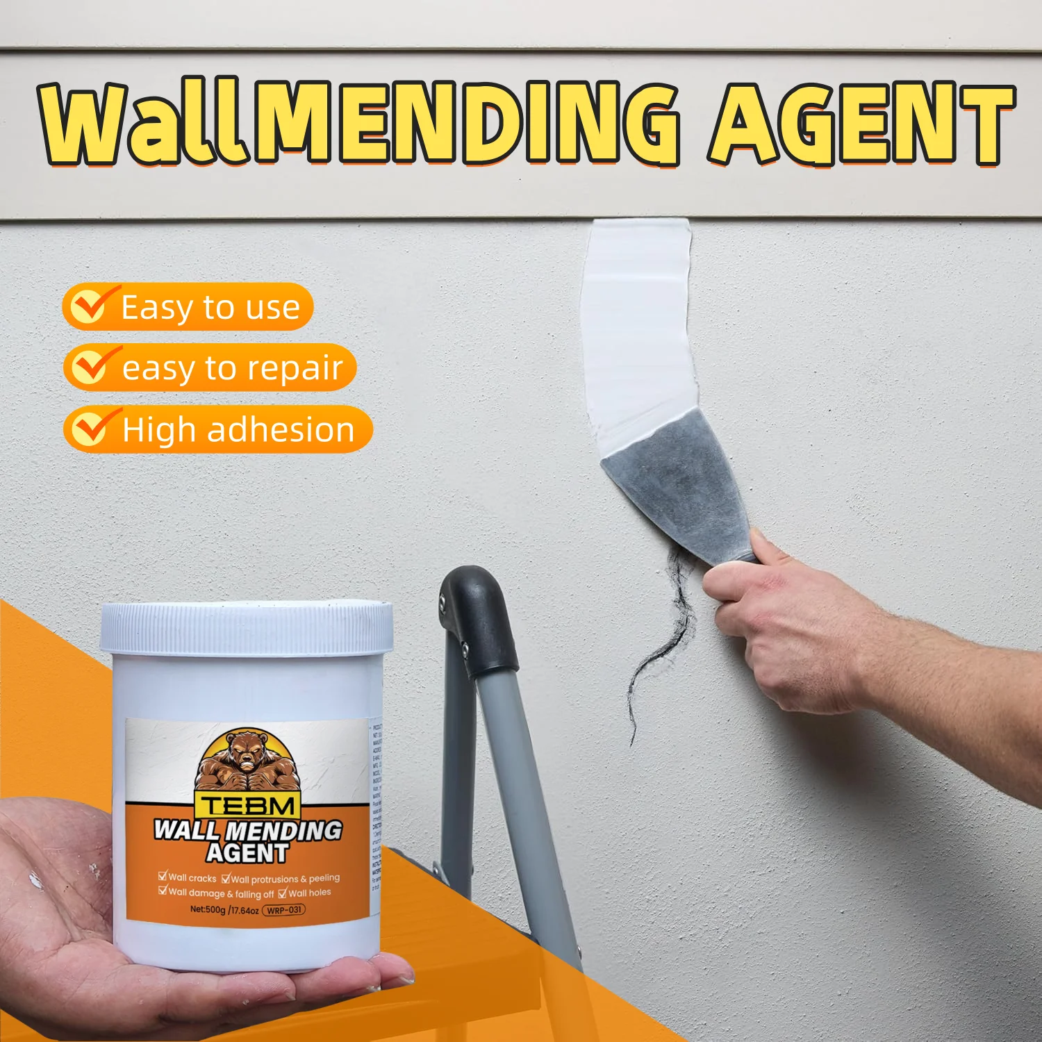 Wall Mending Agent Leak-Trapping Tile Grout Drywall Hole Peeling Gap Repair Paint Valid Mouldproof Quick-Drying Repairing Agent