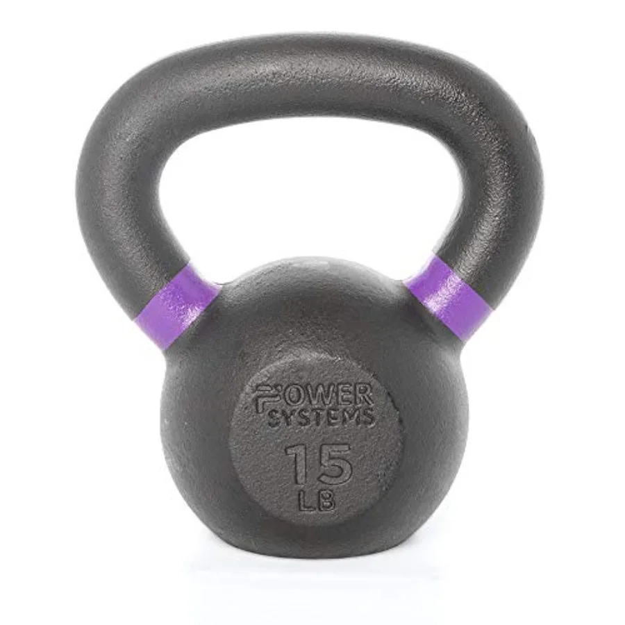 

Power Systems Kettlebell Prime 50lb Steel Adjustable Weight for Strength Training with Durable Coating in Black
