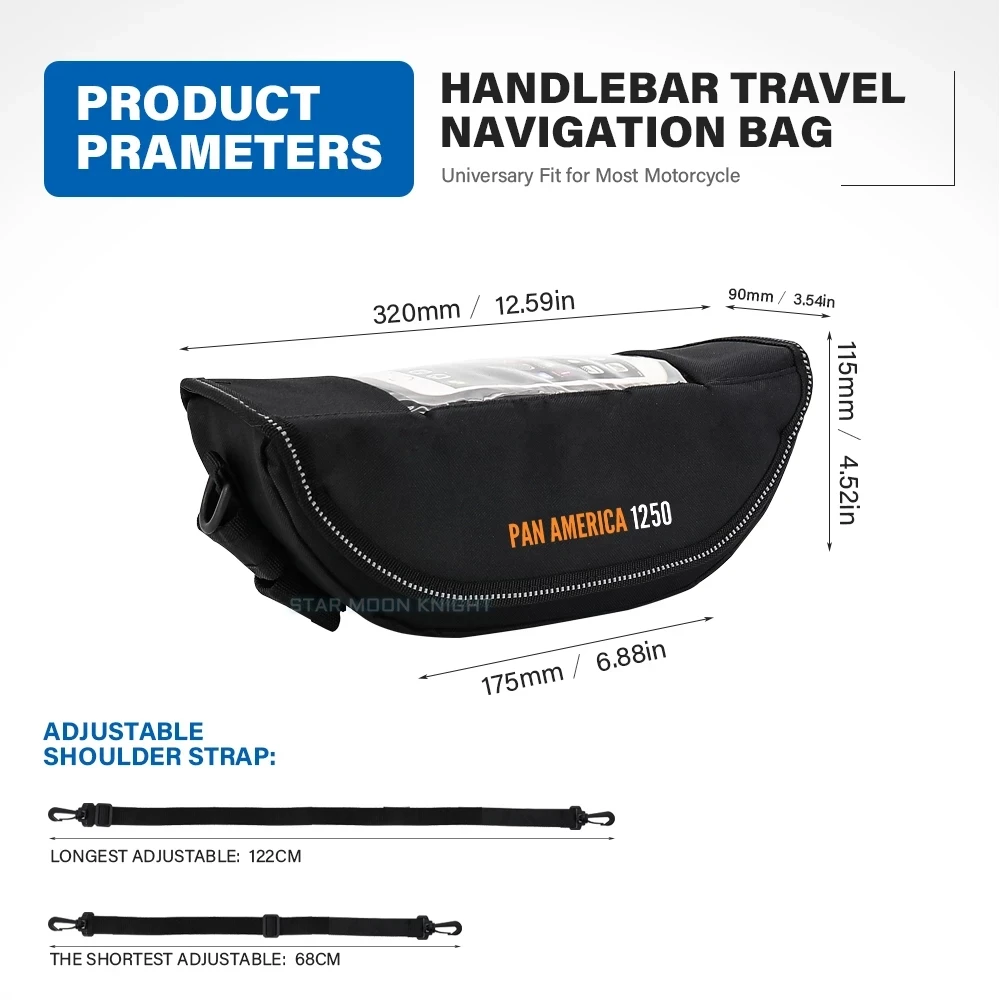 Motorcycle Accessories Handlebar Bag For Pan America 1250 Special 2021 PanAmerica RA1250S Portable Waterproof Phone Bags 5