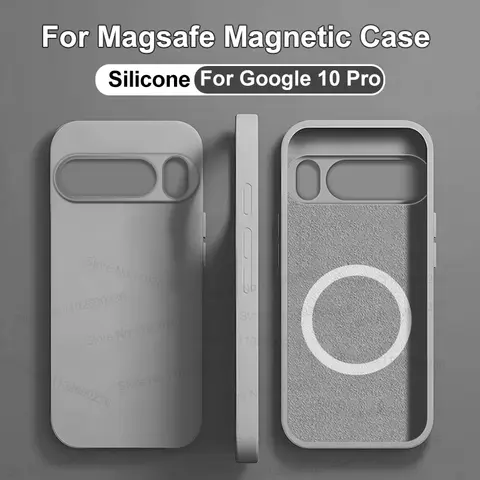 Luxury Magnetic Case For Google Pixel 8 7 6 9 10 Pro XL 7A For Magsafe Liquid Silicone Wireless Charge Cover Phone Accessories