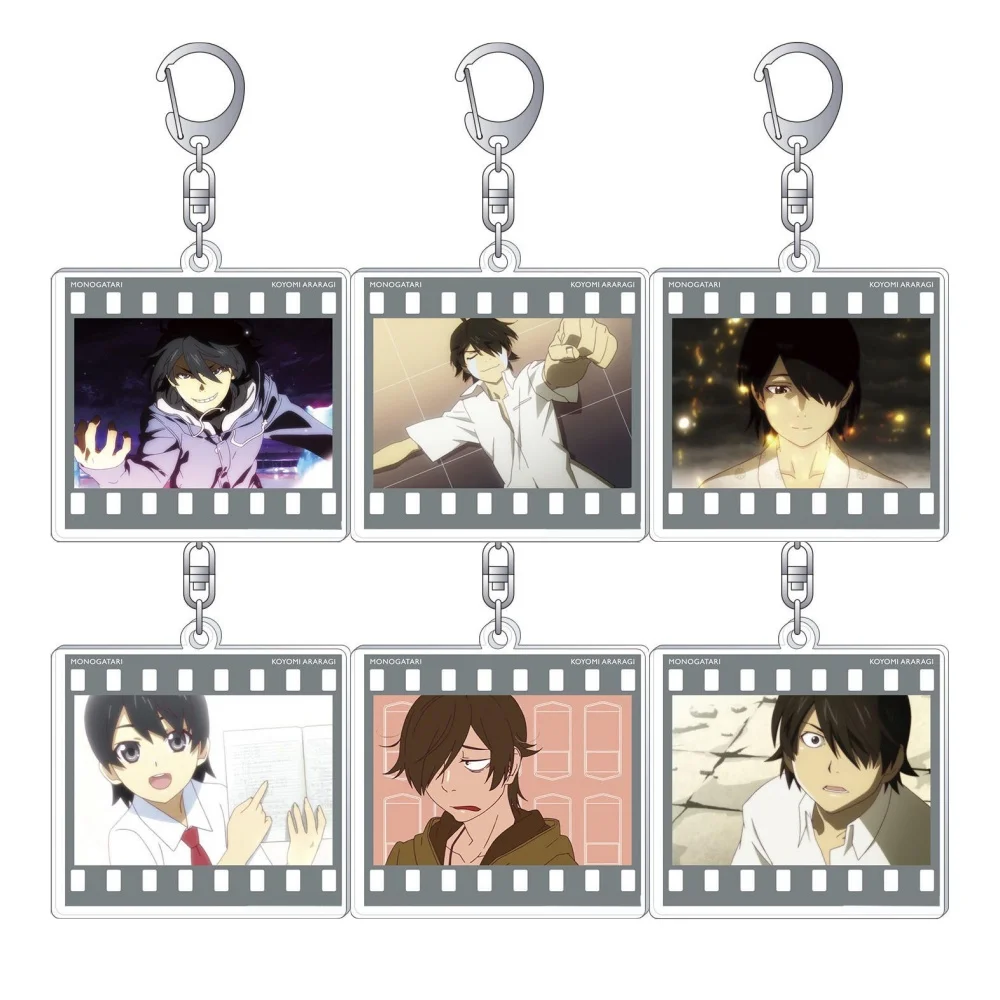 Guo Xiao Luo Anime Peripheral Store Monogatari Series Koyomi Araragi Acrylic Keychain Pendant Ornamen Fans Charm Gifts About 6cm