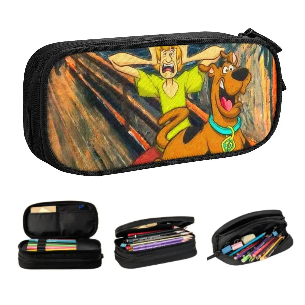 

Starry Sky Gustav Klimt Cute Pencil Cases Boys Gilrs Big Capacity Dog Painting Pencil Bag Pouch Students Stationery