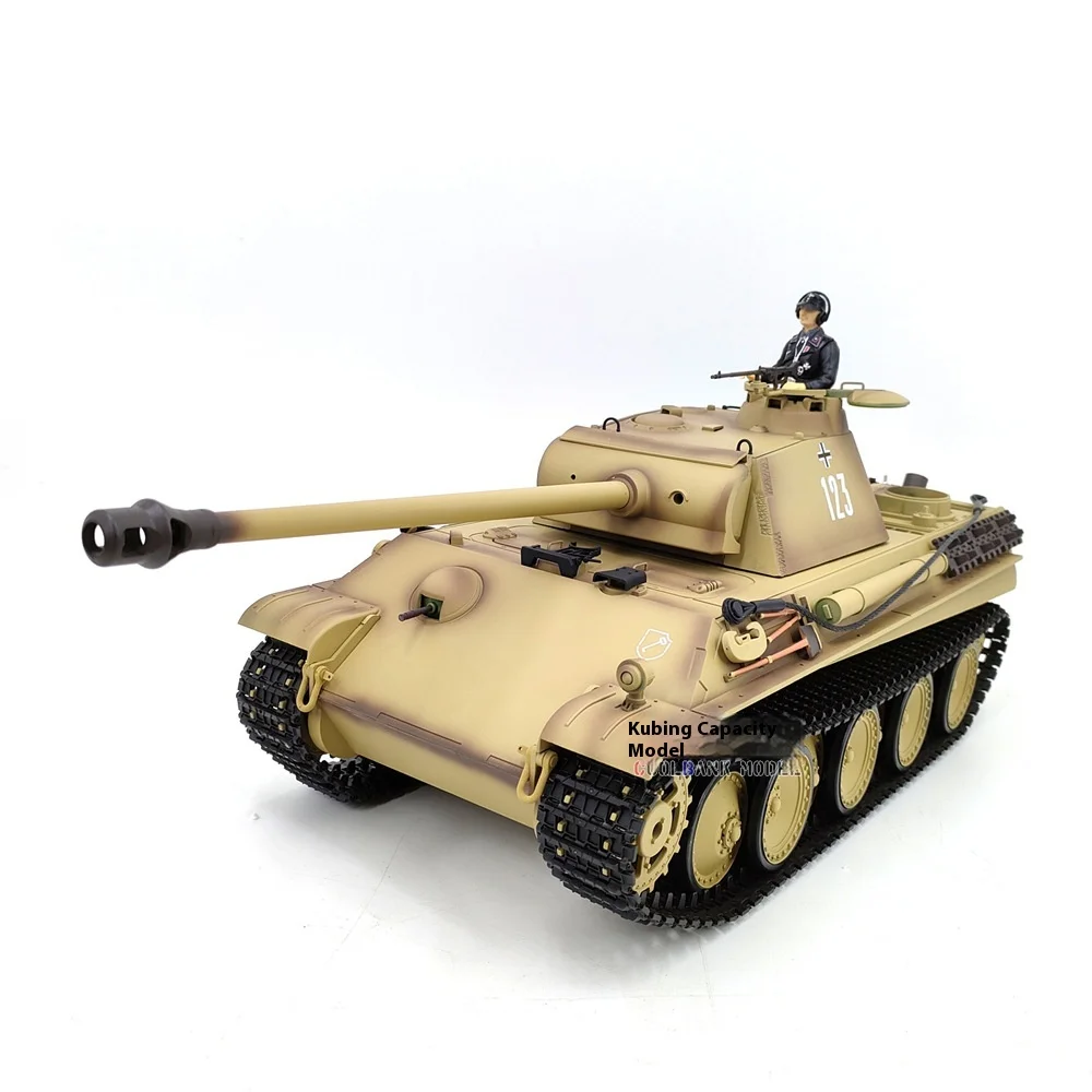 Henglong Kubing Guest German Leopard Electric Remote Control Tank Alloy Multi-Purpose Gun Telescopic Military Model Boy Xmas Toy