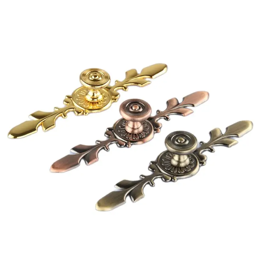 Strip Pattern Bronze Furniture Handle Single Hole Wardrobe Drawer Knob Cabinet Door Handle Home Decoration Hardware