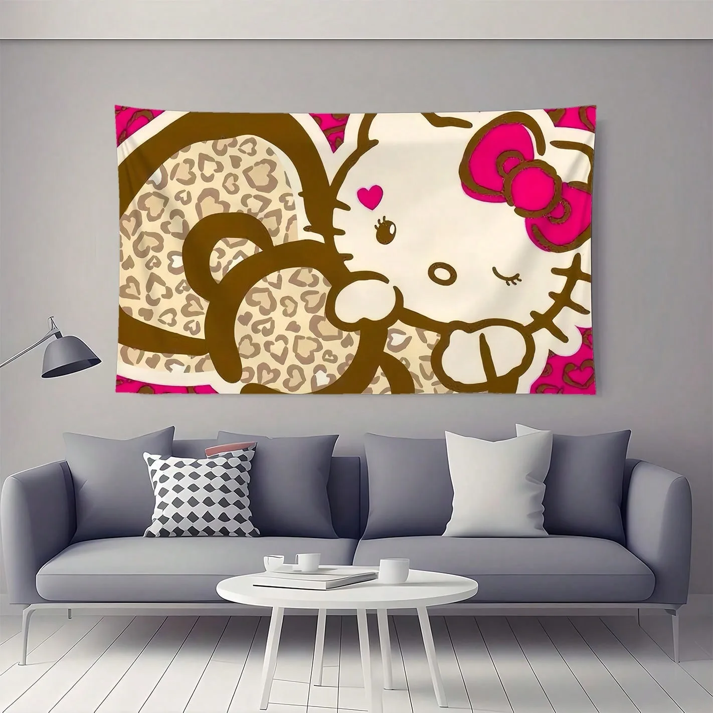 مينيسو سانريو مرحبا كيتي الوردي Kawaii نسيج الحديثة بوهو حفلة غرفة المعيشة غرفة نوم الديكور هدية لمحبي كيتي #5