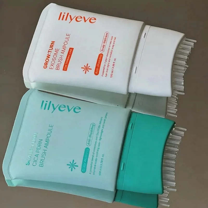 Lilyeve Growturn Exosome Brush Ampoule CICA PDRN Anti Hair Loss Scalp Serum Nourishing Hair Growth Essence for All Scalp Types