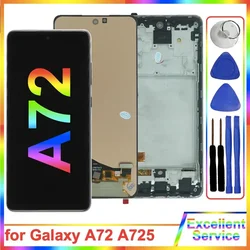 Super AMOLED do Samsung Galaxy A72 4G A725F Wyświetlacz LCD Ekran dotykowy Digitizer Zamiennik do Samsung A72 A725F A725M LCD