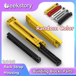 1x14x2 Rack Strap Housing Technical Building Blocks Series MOC Bricks Parts  For 18942 18940 Gear Rack Housing Assembles DIY Toy