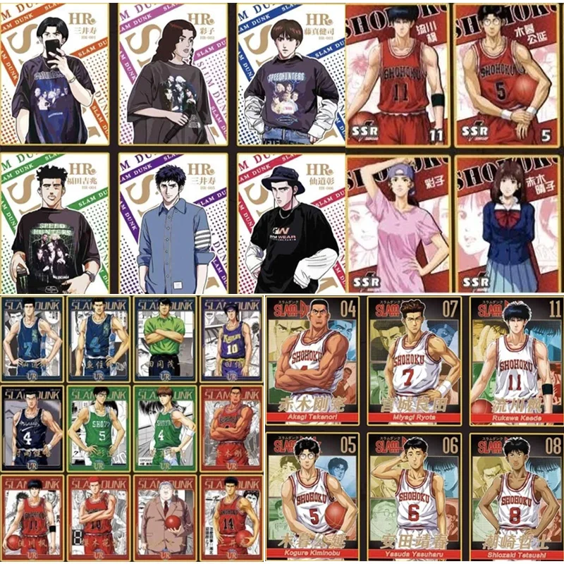

Аниме Slam Dunk QR HR UR SSR Набор карточек Sakuragi Hanamichi Mitsui Hisashi Коллекционные карты Рождественские подарки на день рождения игрушки