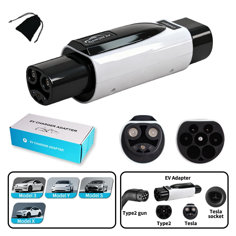 

Зарядное устройство TYPE2 к электромобилю TPC, 1/3-фазный адаптер TYPE2 к адаптеру EV, разъем зарядного устройства для электромобиля для 16A/32A