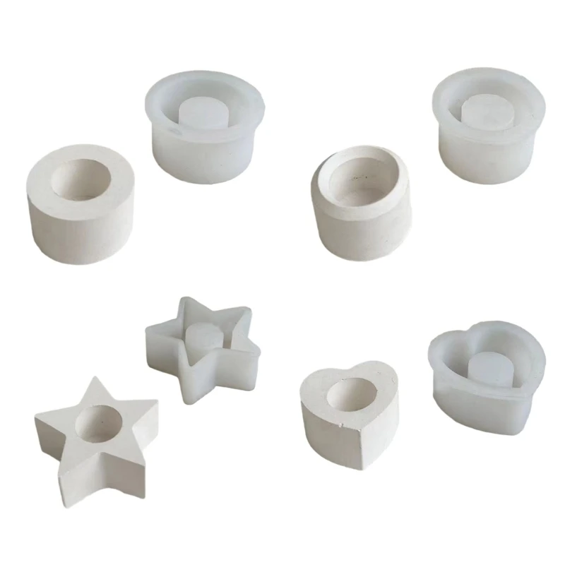 Silikon-Kerzenform für die Herstellung von stern-/rund-/herzförmigen Kerzen-DIY-Formen