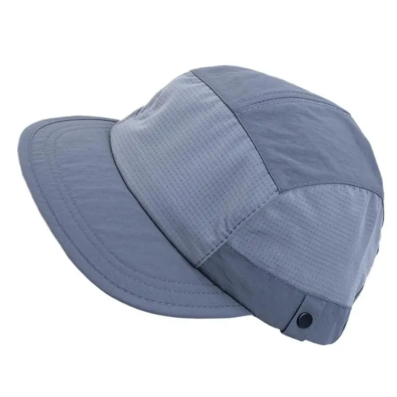 الربط التجفيف السريع قبعات مسطحة الحواف للرجال والنساء الصيف عادية واقية من الشمس الرجعية 5-لوحة قبعة بيسبول