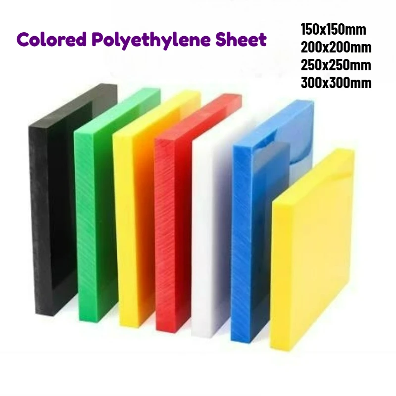 

1/2 шт. цветная полиэтиленовая листовая доска, высокотемпературная пластина из полиэтилена/UPE/HDPE для гравировки DIY, толщина 3/4/5/6/8/10/12/15-30 мм