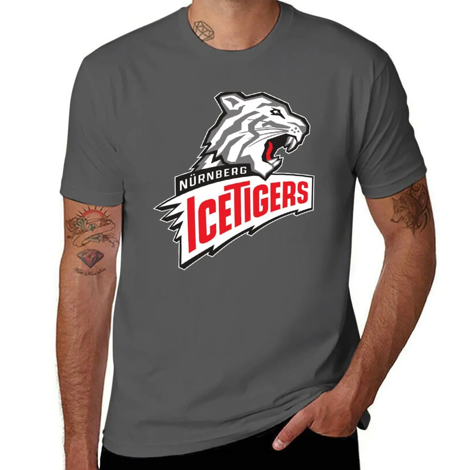 

Nurnberg Ice Tigers T-Shirt cotton tshirt 100% man t shirt cotton t shirt man luxury T-Shirt