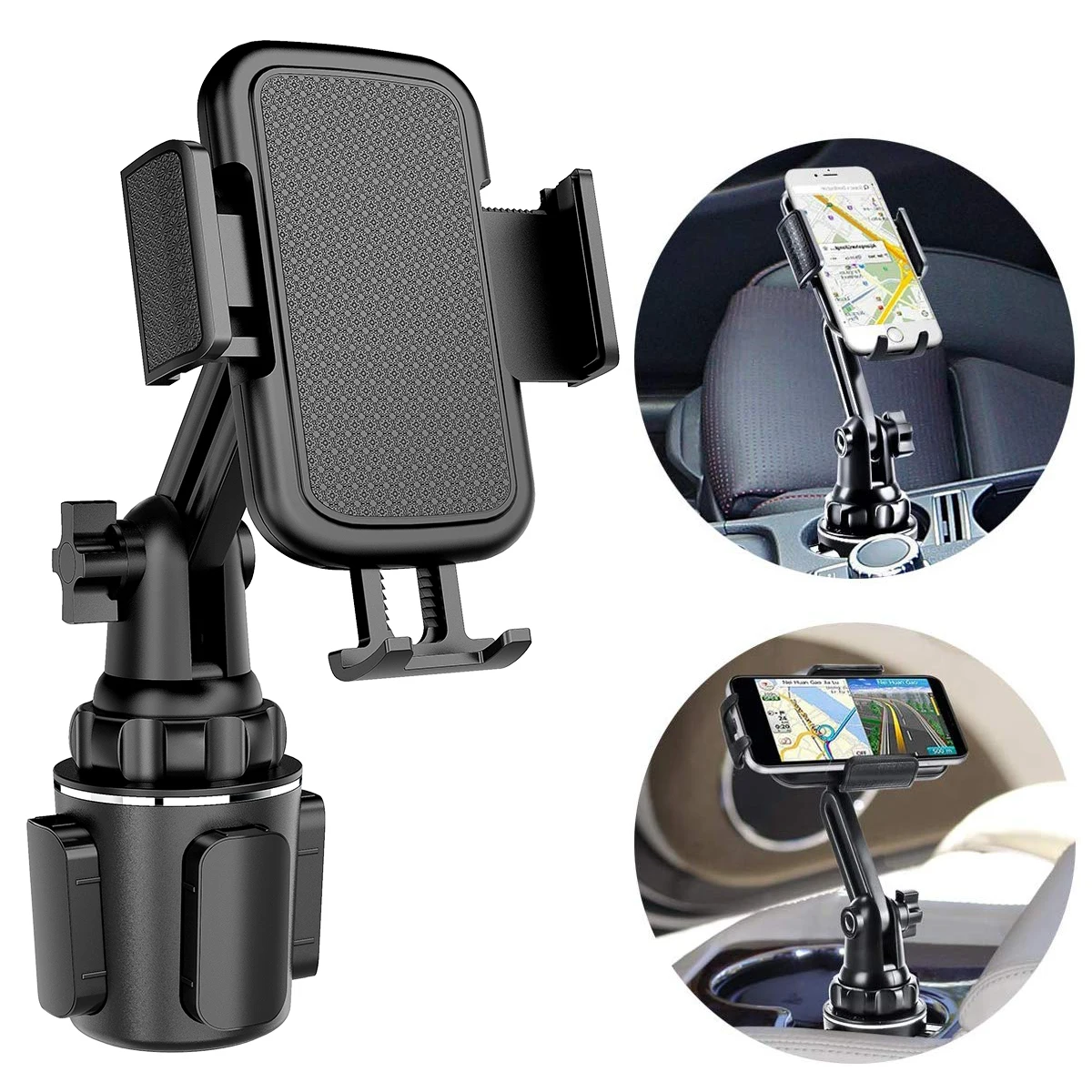 Car Cup Phone Holder Cellphone Mount in Car Stand for Mobile Cell Phones Adjustable Car Cup Phone Mount for Huawei Samsung