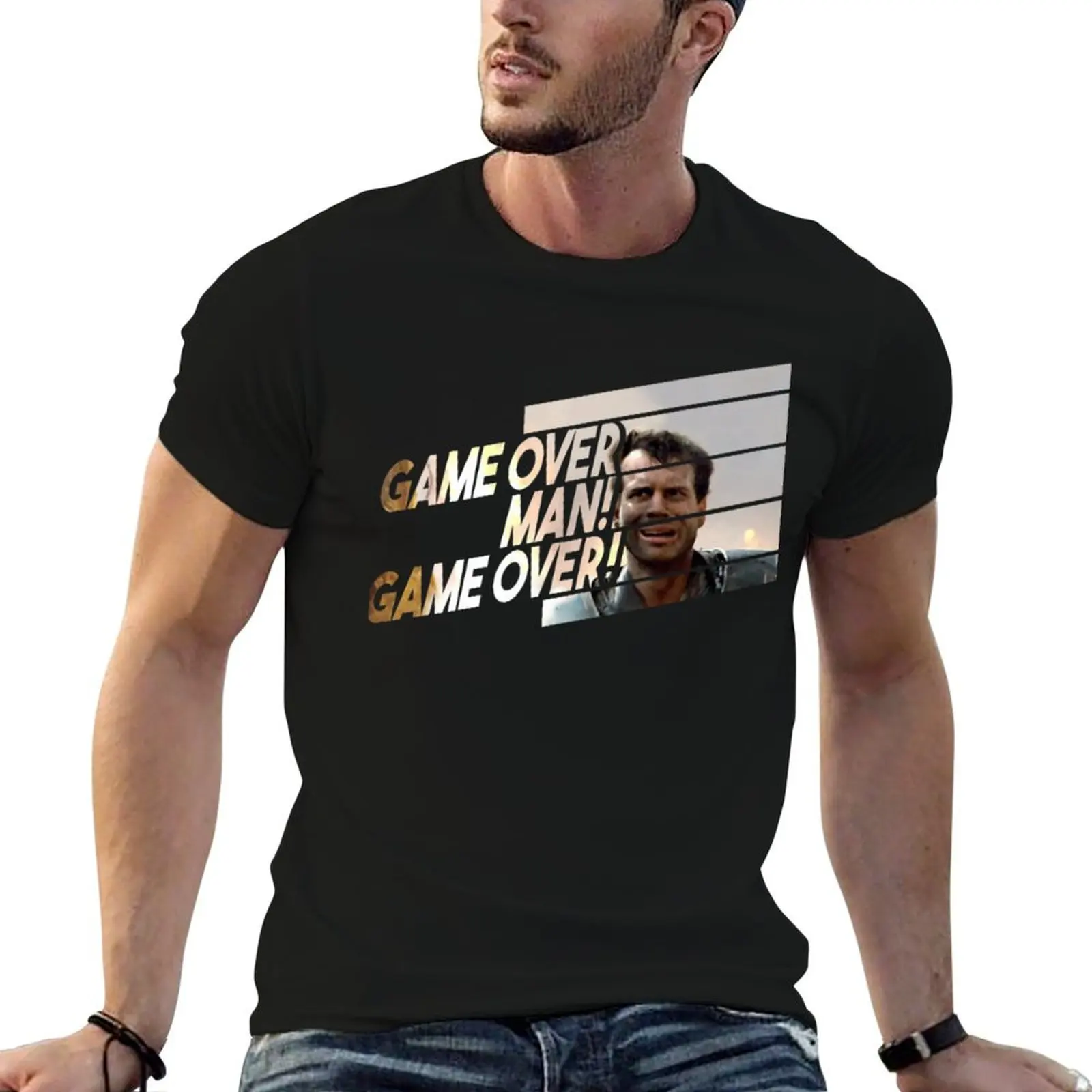 

T-Shirt Man! Over man cotton graphic man Hudson shirt Game Over! t t from Classic Aliens Game shirt Private