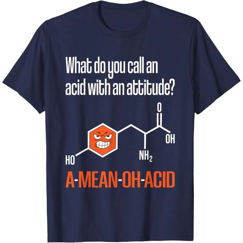 Amino Acid - Funny Chemistry Humor Science Teacher Pun T-Shirt Printed T-shirt Tops  Fit Sweatshirt for Daily Wear