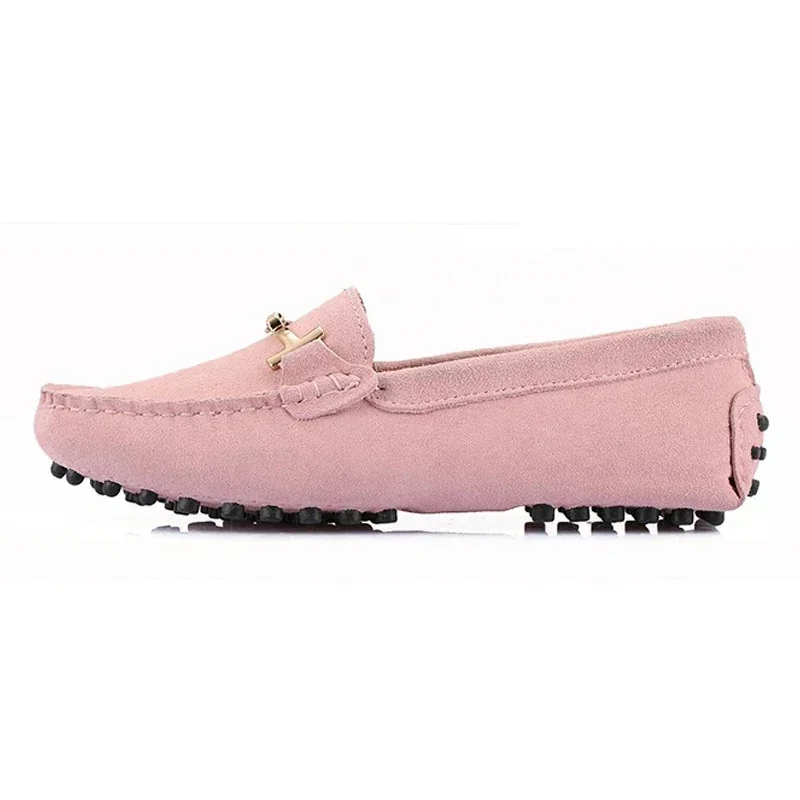 100% Genuine leather Women flats Brand Handmade Women Casual leather shoes Leather Moccasin Fashion Lady Driving Shoes