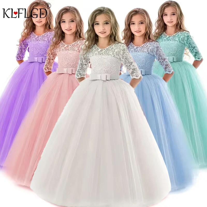 Ropa de fiesta de princesa para niñas, vestido de Navidad para niños, vestido de cumpleaños para niñas, ropa para banquete de boda de 3 a 14 años