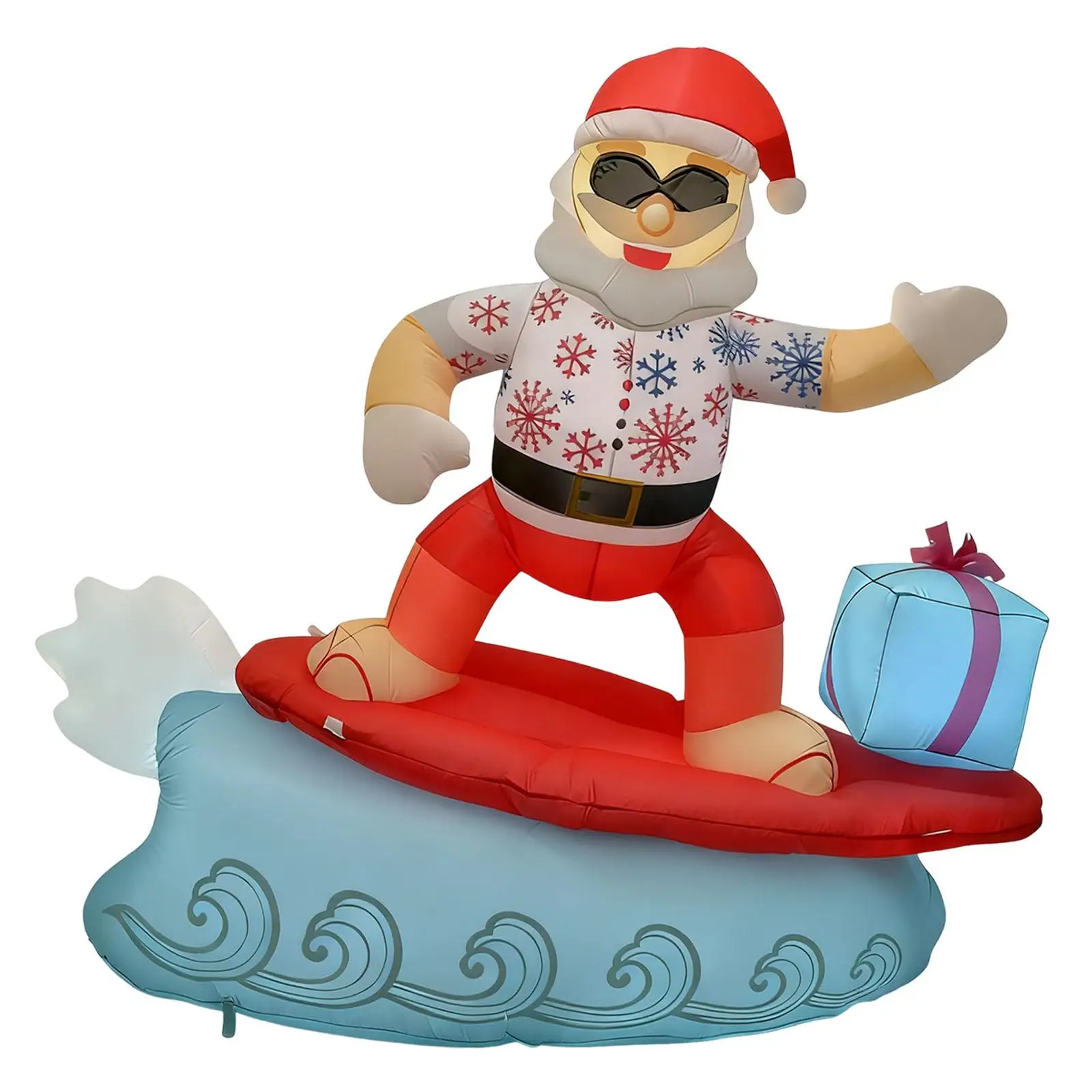 

Надувной Дед Мороз для Рождества с подсветкой и мешком для подарков, уникальный декор для двора, праздничный реквизит, украшение для вечеринки