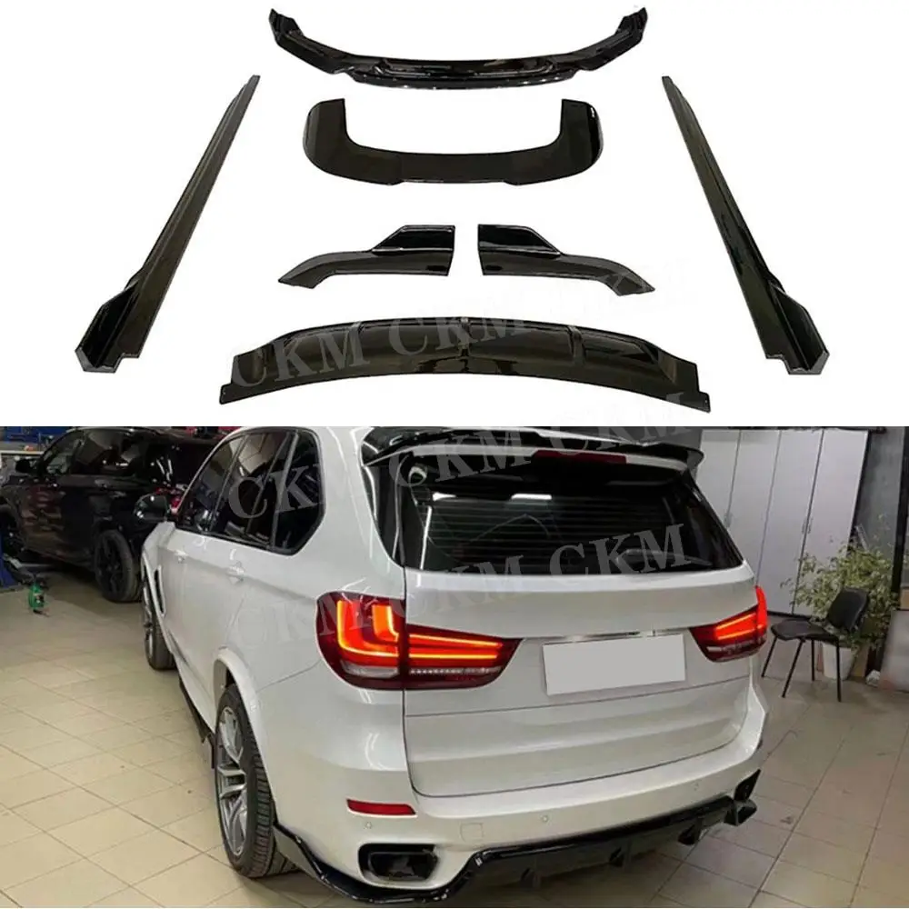 

CKMUUER Carbon Fiber Front Lip Rear Spoiler Side Skirts Rear Bumper Diffuser Splitter for BMW X5 F15 M Sport 2015 2016 2017 2018