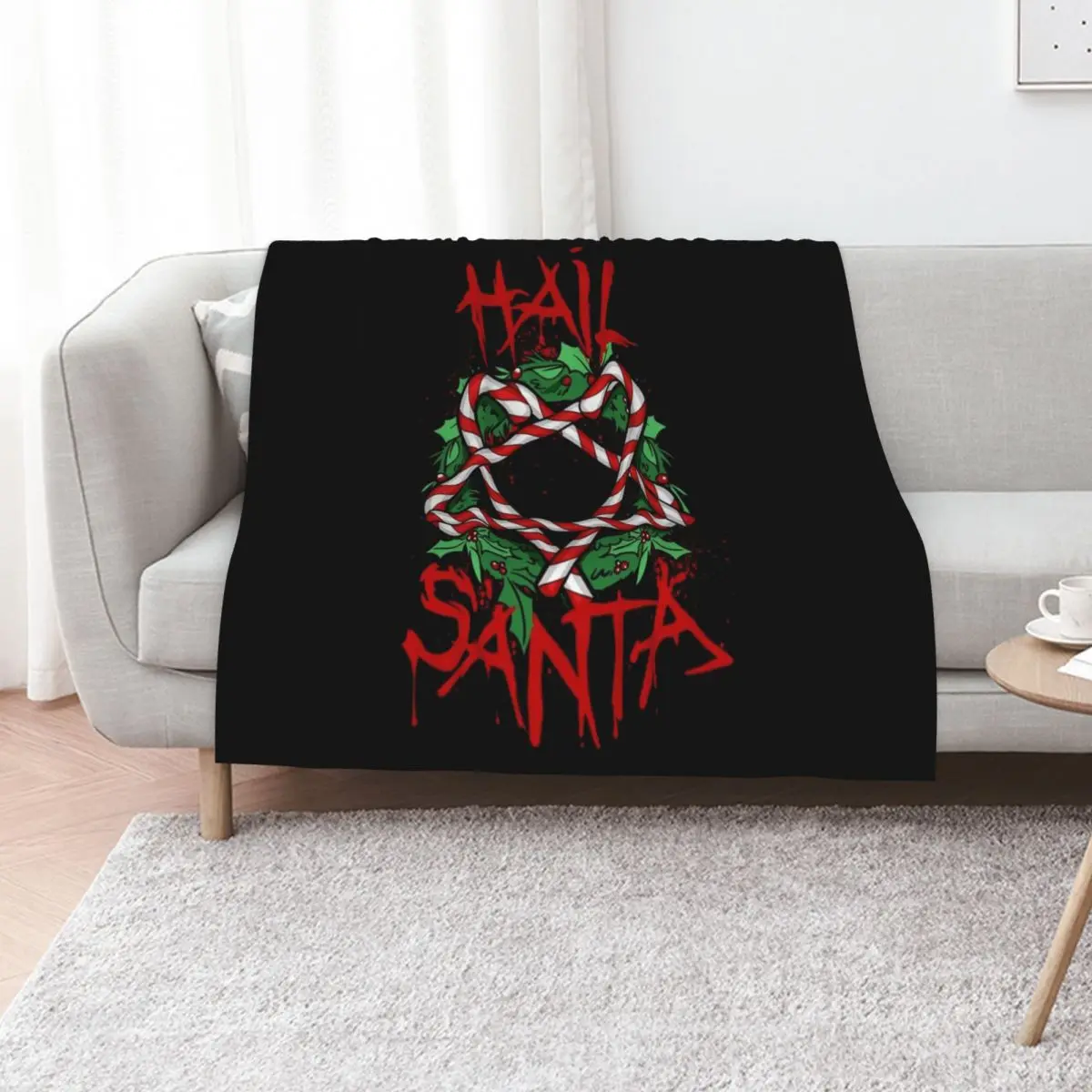 Hail Santa Throw Blanket warm for winter Thermals For Travel Weighted Baby bed plaid Hairy Blankets