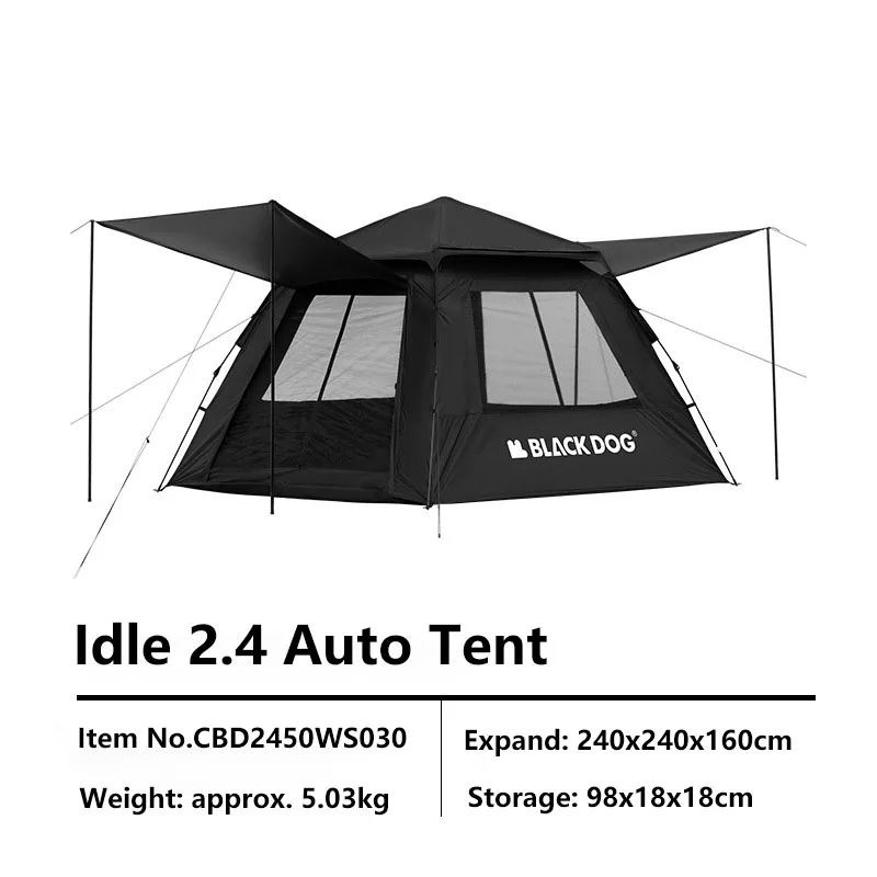 Blackdog Outdoor Idle Tent Automatic Portable Quick Open Vinyl Sun Protection Value UPF50+ Camping Rainproof Camping