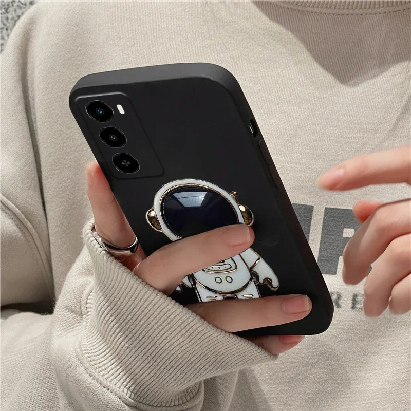 For itel City 100 A90 S25 Ultra Case With Astronaut Kickstand Silicone Soft Shell For itel City 100 A90 S25 Ultra Cover Fundas