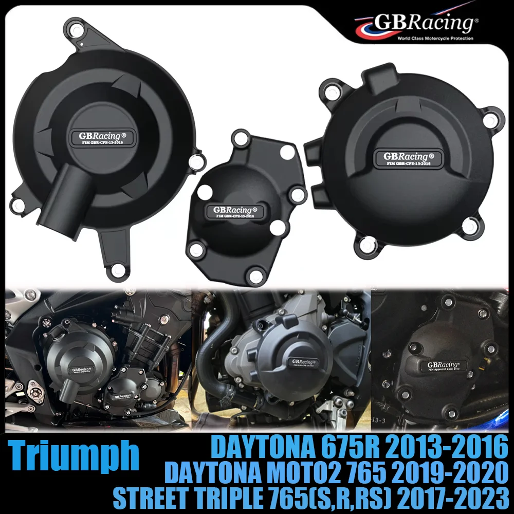 

GBRacing For Triumph STREET TRIPLE 765(S,R,RS) 2017-2023 DAYTONA MOTO2 765 2019-2020 DAYTONA 675R 13-16 Engine Protection Cover
