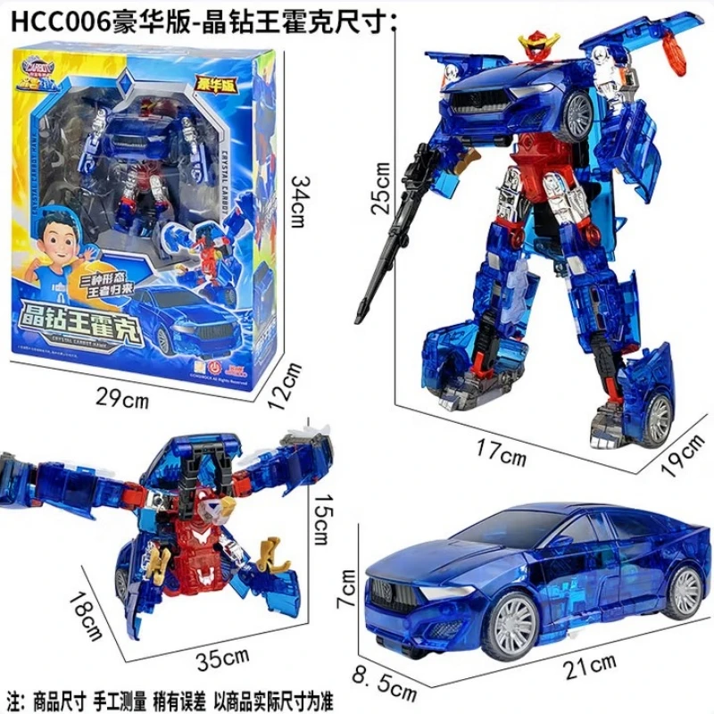 Nouvelle édition de luxe cristal Carbot Hawk Transformable Robot jouet bête de cristal Sentai figurine Anime Mecha modèle pour garçon enfants