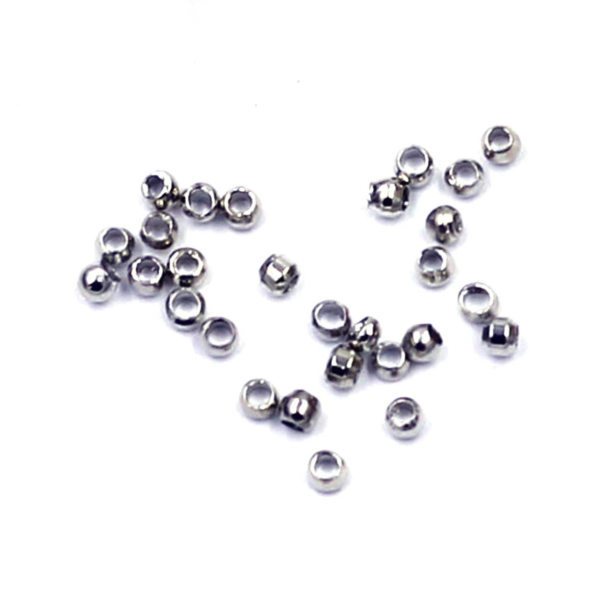 

10000Pcs Silver Tone Crimp Spacer Seed Beads For Charms Necklaces Jewelry DIY Making Findings Wholesale 1.5mm