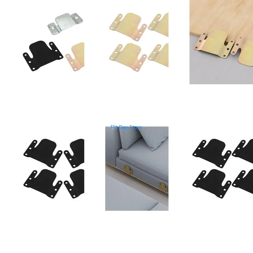 F92C 2Pcs Quick Install Couch Connectors Couch Clip Furniture Connecting Fixture