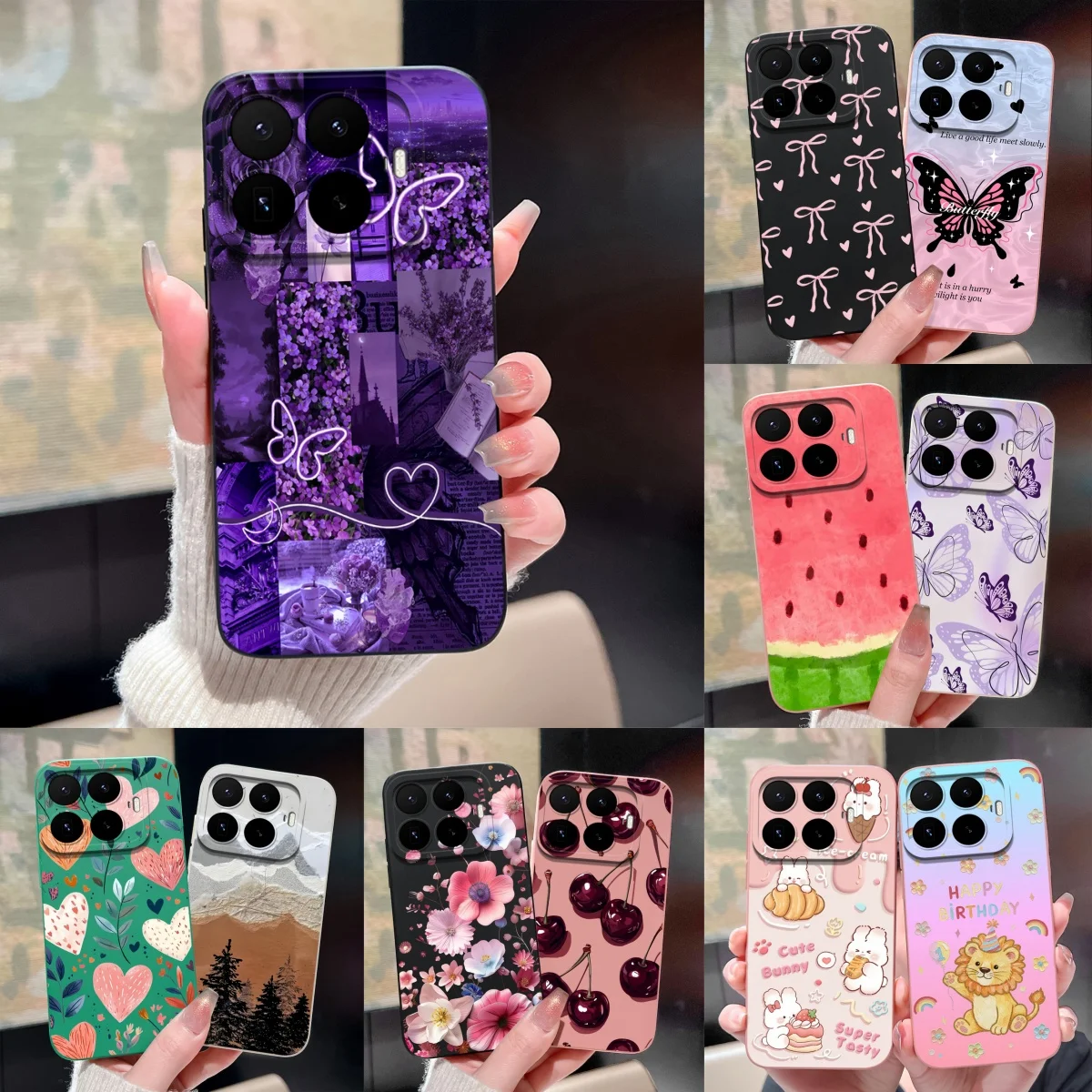 Für Xiaomi 17T Pro 17 Pro Max Hülle Pink Bowknot Butterfly Liquid Bumper Für Xiaomi17ProMax Xiaomi17TPro Neues Design Handyhülle