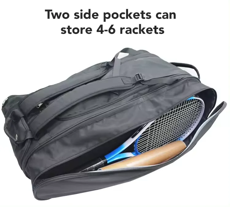 Custom Wholesale Waterproof Tennis Bag Sport Equipment Convertible Racquet Backpack With Shoes Badminton Bag