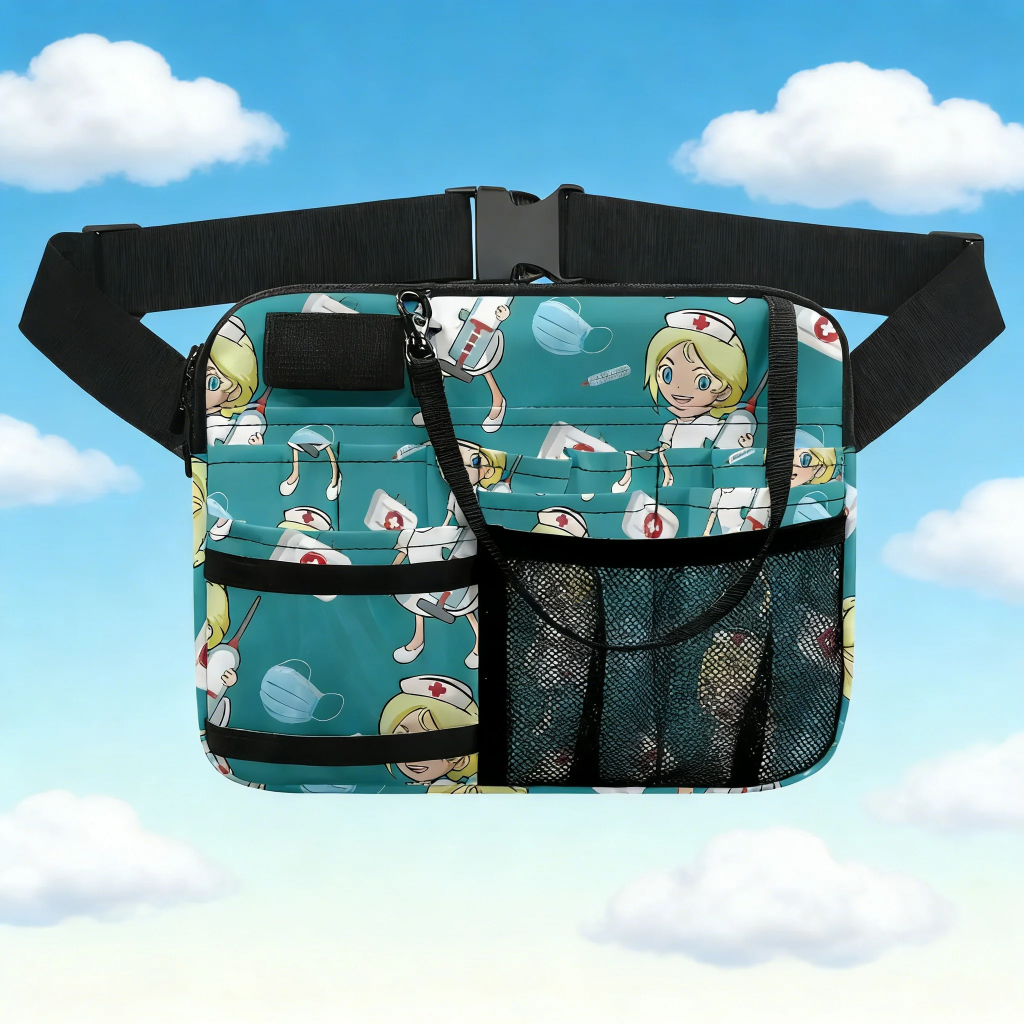 cartoon-nurse-print-waist-bag-medical-themed-fanny-pack-for-nurses-portable-organizer-pouch-for-work
