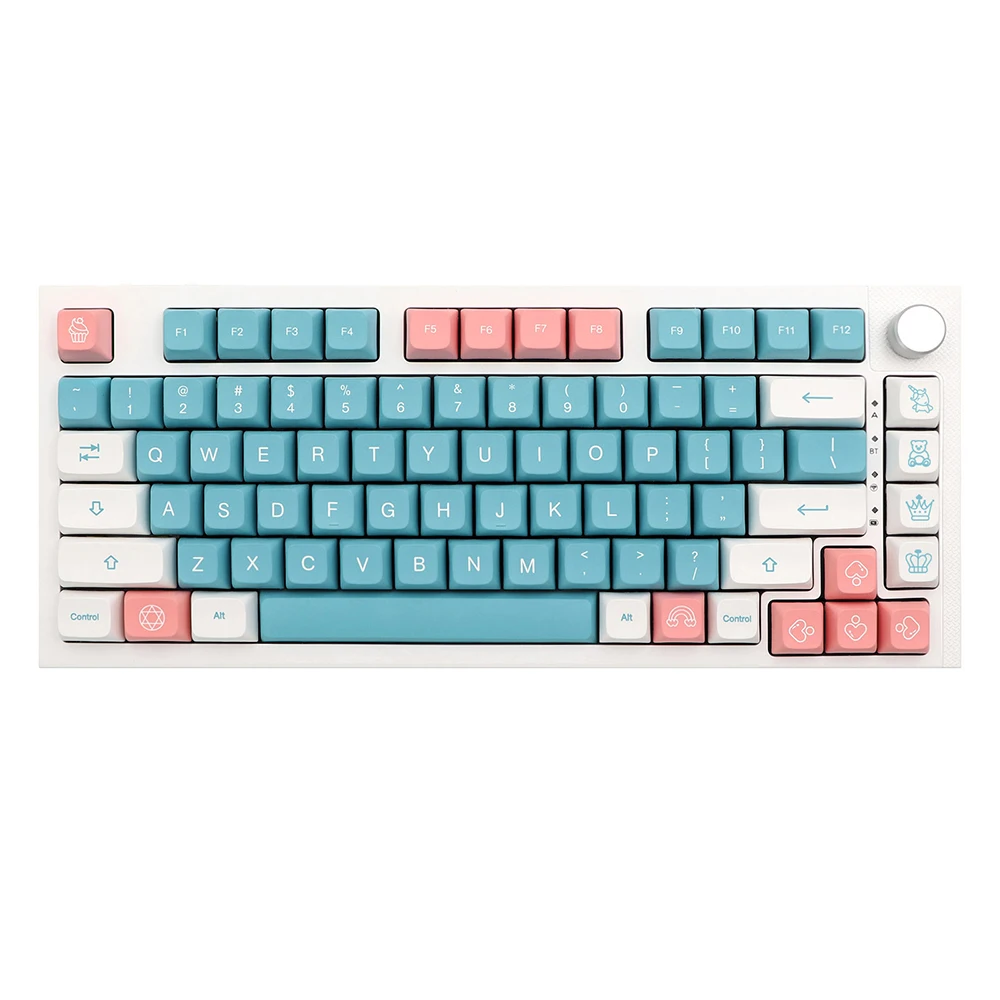 Teclas PBT de perfil GMK-KEY XDA, teclas personalizadas rosas bonitas, juego de 138 teclas para Teclado mecánico de juegos, teclas iso Castle in the Sky