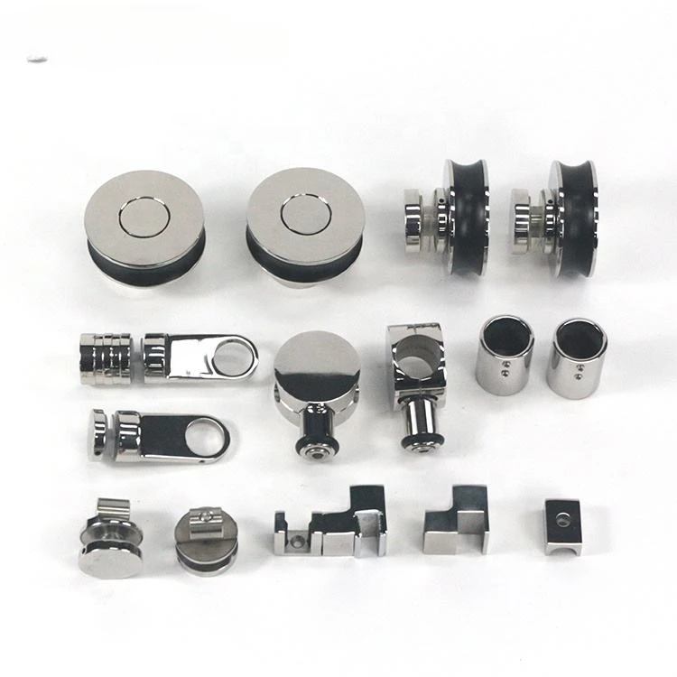 Frameless Glass Single Slide Part Shower Roller Door Hardware Kit Accessories