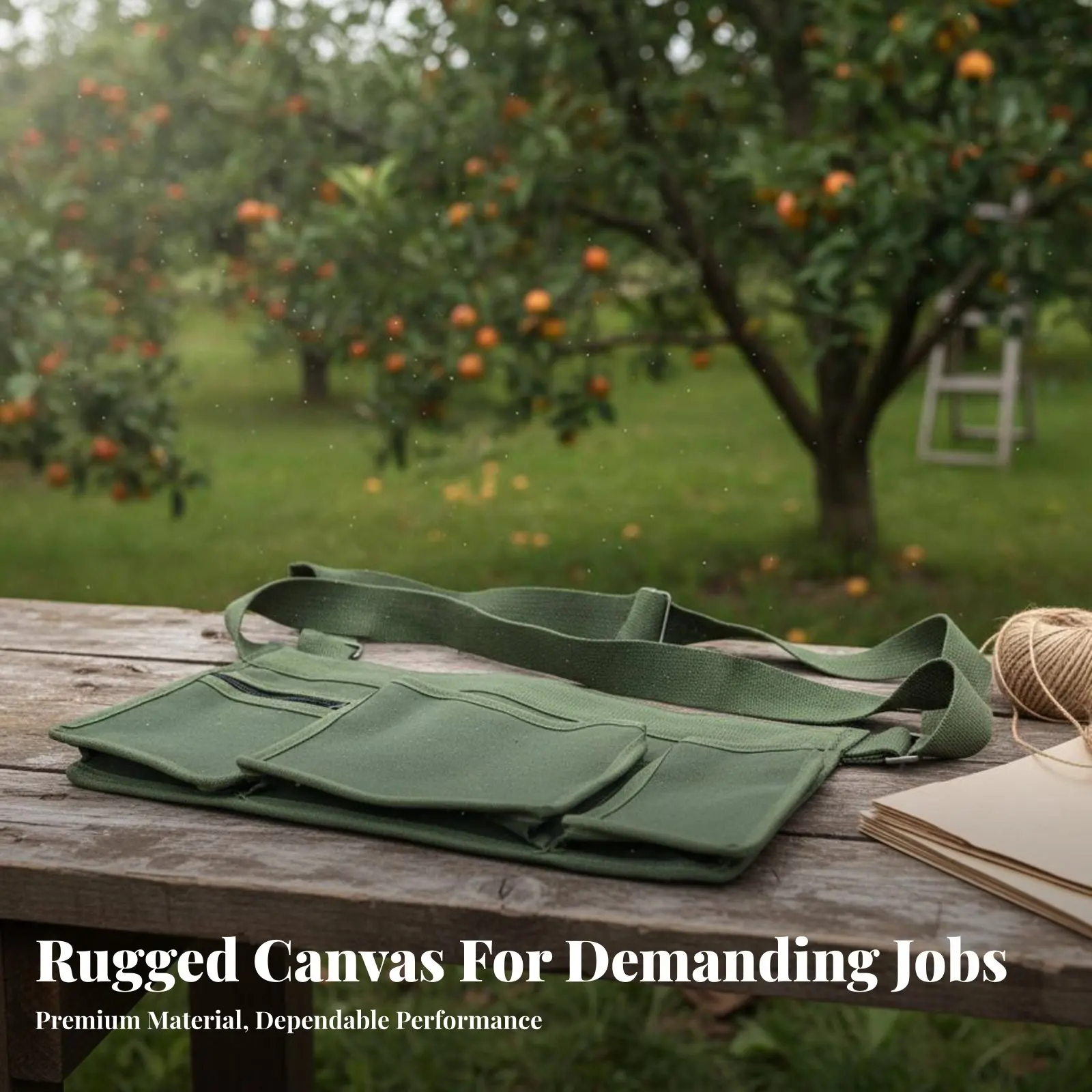 

Fruit Picking Bag Adjustable Strap Canvas Harvest Pouch Canvas Waist Pouch Multiple Pockets Gardening Tool Belt Versatile