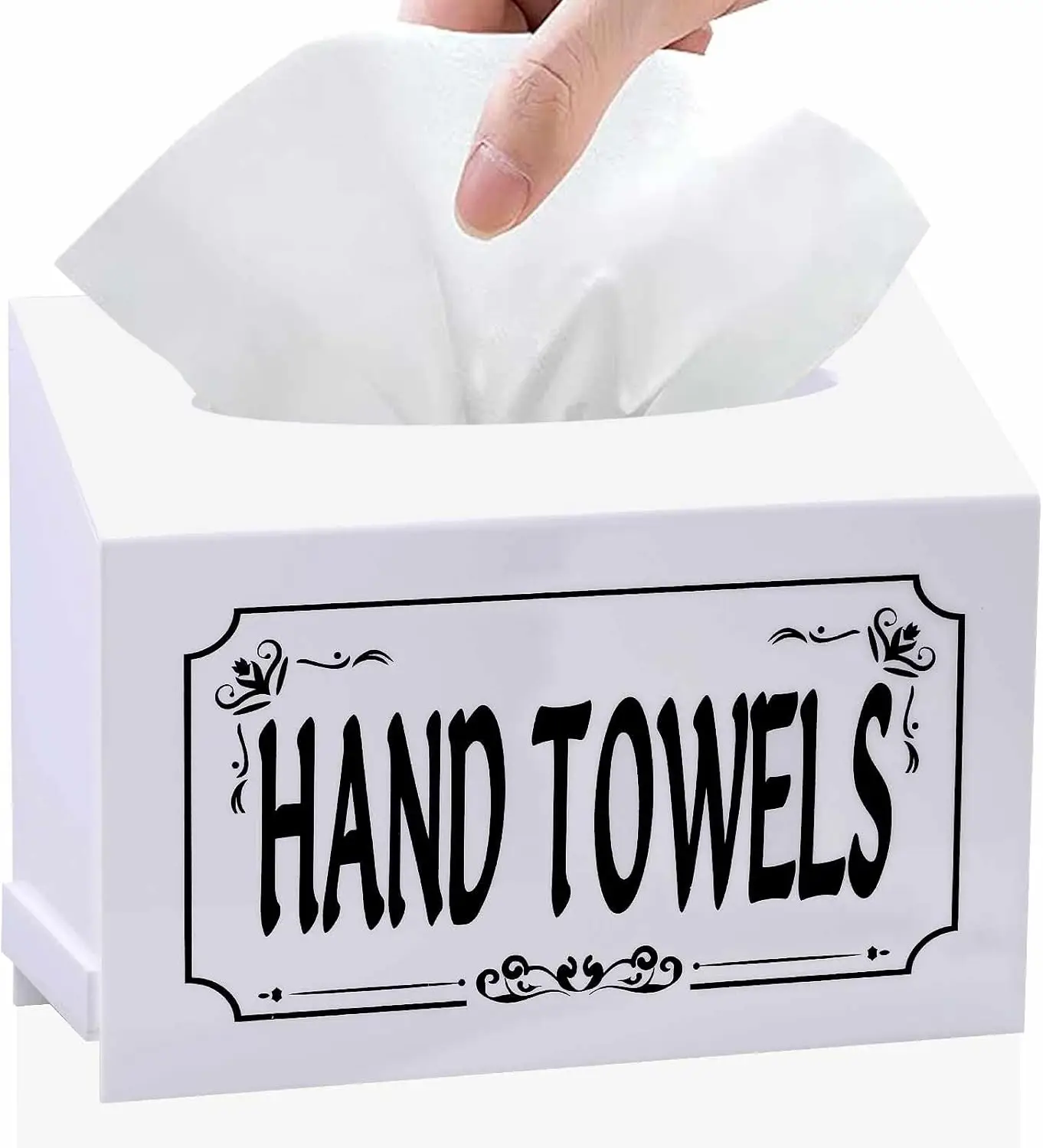 

Acrylic Towel Box Cover for Disposable Hand Towels, Wall-Mounted Dispenser for Bathroom, Office, Car