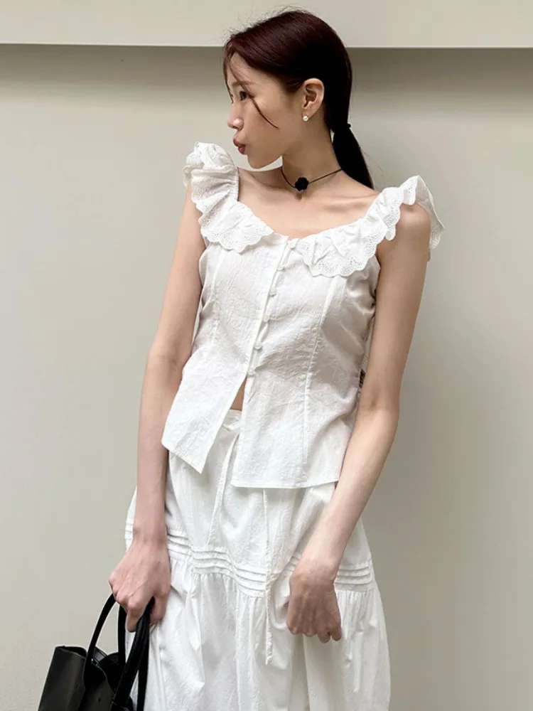 

Ele Summer Sweet Chic irt with Fly Sve + Юбка-тортик с поясом и высокой талией Женский свитер Faion Long Sve