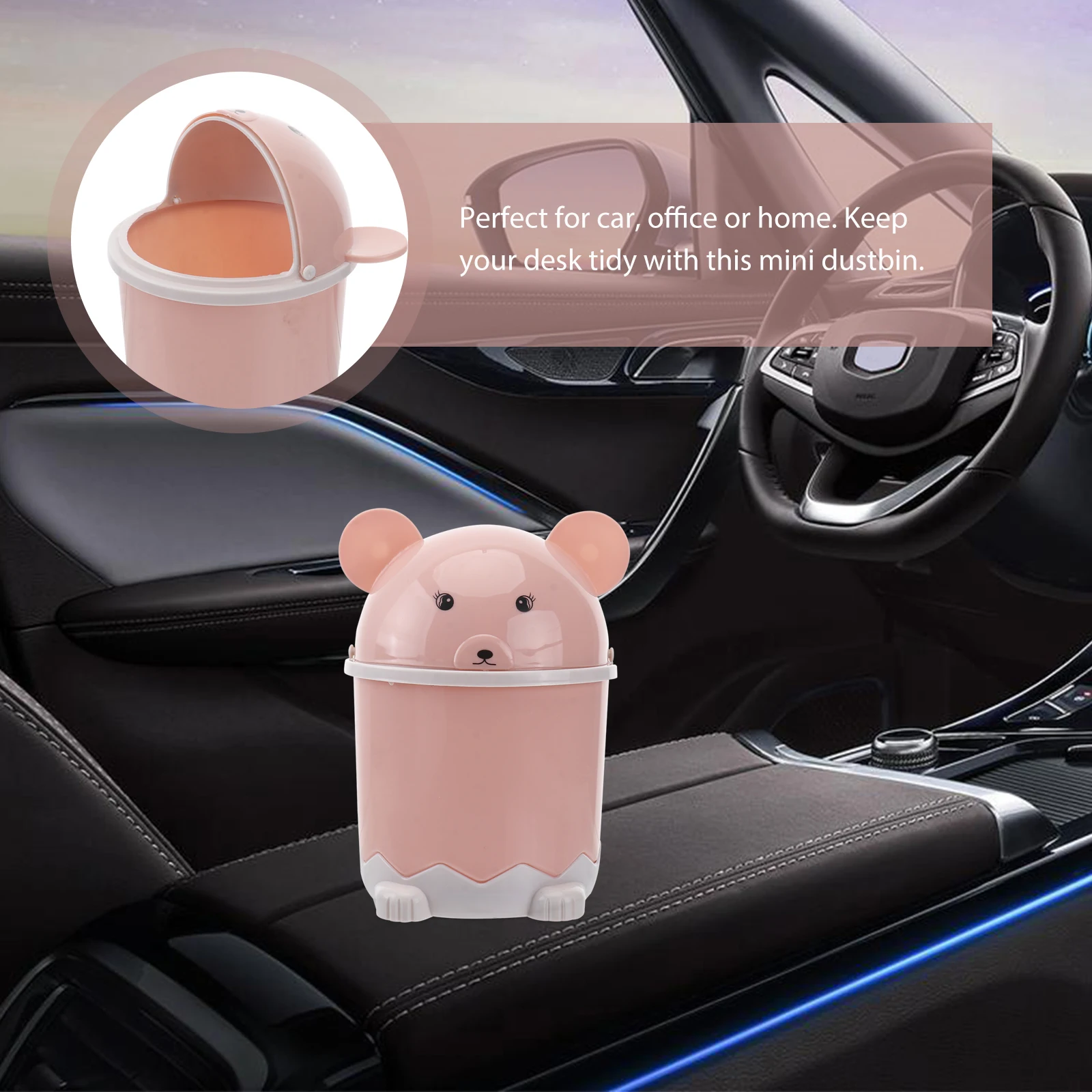 

Mini Trash Can Table Waste Bin Dustbin Garbage Cans Barrel Shape Desktop Wastebasket
