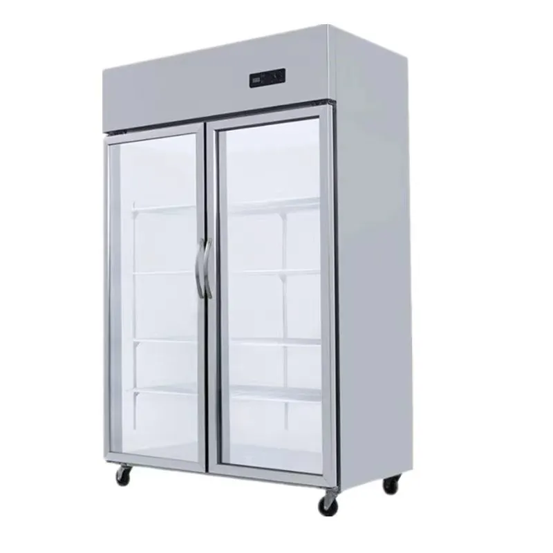 Dual Door Vertical Fruit And Vegetable Fresh-keeping Cabinet With Large Commercial Capacity