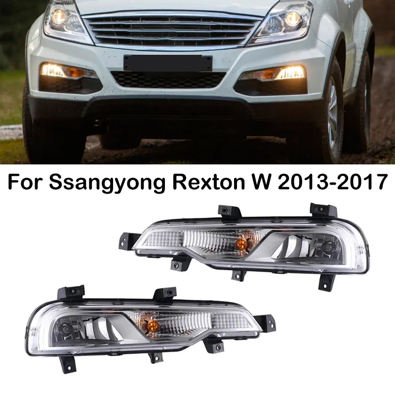 

For Ssangyong Rexton W 2013-2017 Front Bumper Fog Light Daytime Running Light DRL Driving Lamp Fog Lamp 8320108C00 8320208C00