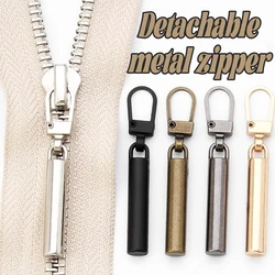 10PCS DIY Detachable Metal Zipper Pullers for Zipper Sliders Head Zipper Pull Tab Sewing Bags Down Jacket Zippers Repair Kits