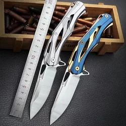 Optimus Prime All Steel Heavy Duty D2 Folding Knife High Hardness Sharp Knife Emergency Rescue Slicing knife Fruit knife